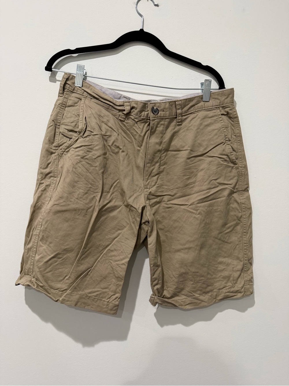 George Men's Tan Flat Front Cotton Shorts
